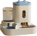 Automatic Feeder Dog Cat Food Bowl with Water Fountain Large Capacity Pet Storage Dispenser Container Puppy Accessories(Blue)