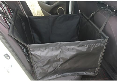 Vedem Dog Booster Car Seat Pet Back Seat Cover for Small Dogs (Solid-Black)