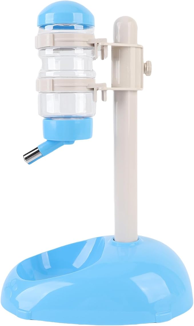 aqxreight Pet Standing Dispenser Feeder Height 500ml Capacity Standing Automatic Feeder for Puppy Beige Allows Easily Pet Dispenser FeederDog FeederPet (Blue)