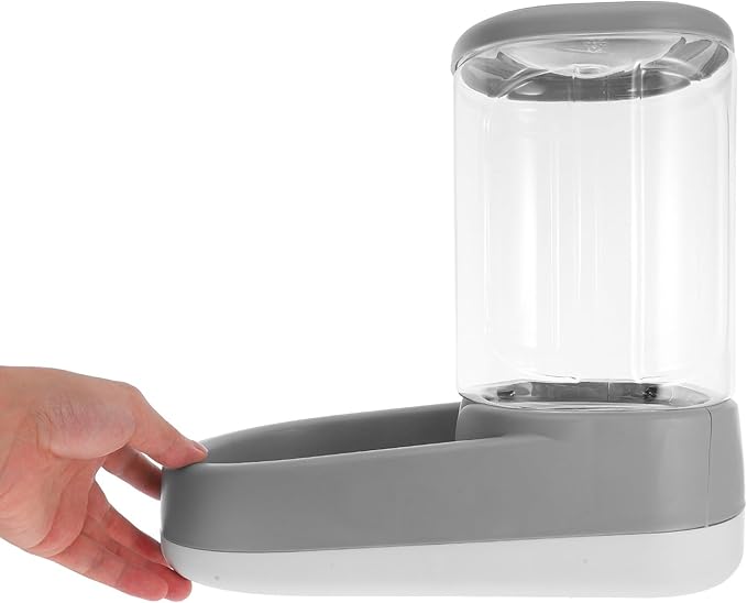 Luxshiny Automatic Pet Feeder and Water Dispenser Bowl Set for Small to Medium Dogs and Cats with Elegant Gray Waterer, Double Dog Cat Bowls for Home Feeding