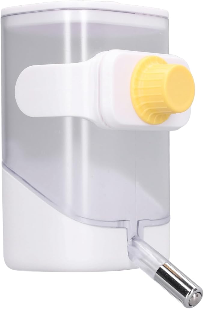 Pet Water Feeder, Food Grade Plastic Automatic Feeders Pet Water Dispenser with Stainless Steel Ball Cage Hanging Design for Cat Dog Rabbit, 3.9 x 4.7 x 6.9in