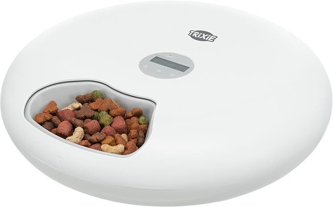 Trixie TX5 Plus 1 automatic food dispenser, 6 × 0.18 l, 32 × 8 cm, White