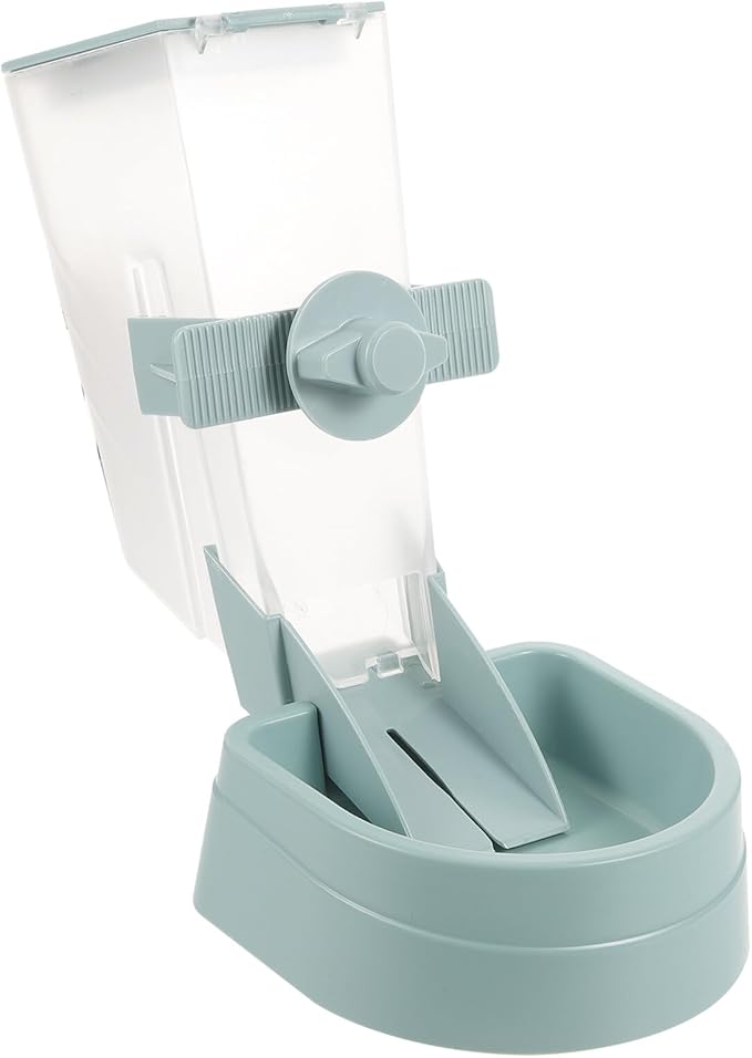 HOMSFOU Automatic Dog Feeder Hanging Pet Bowl 2l Large Capacity Cage Feeder Blue for Dogs and Puppies