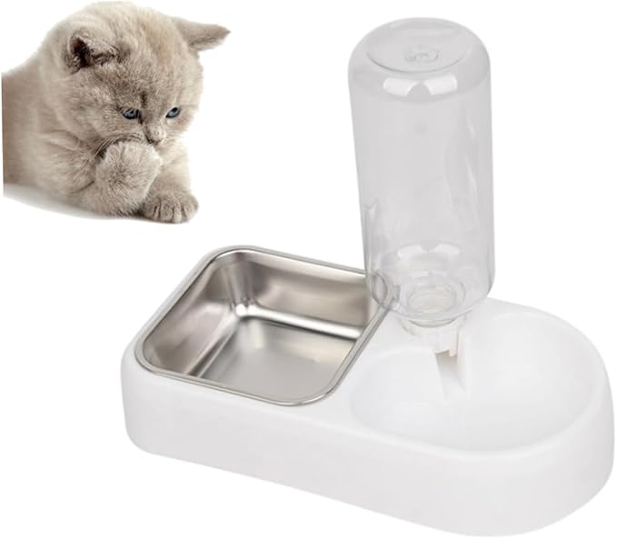 Kisangel Unique Pet Water Feeding Bowl Insulated Double Dog Cat Bowls Automatic Water Dispenser Safe and Sturdy for Pet Shop and Home