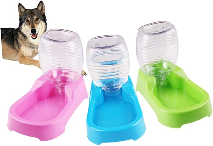 VOSAREA 500ml PET Water Feeder Bowl Creative Dog and Puppy Drinking Tool Green for Indoor and Outdoor Use Prevents Spills and Keeps Floors Clean