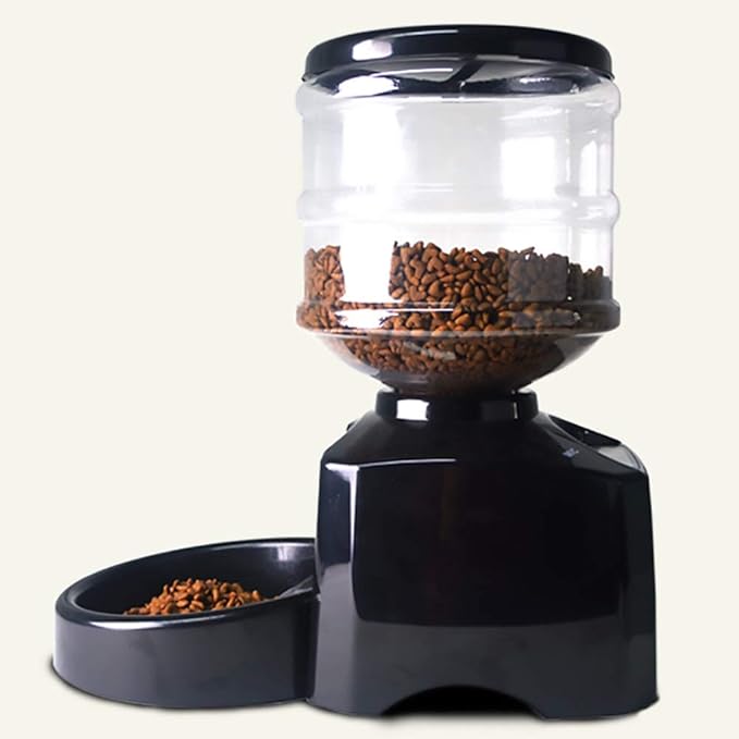 Dog and Cat Automatic Feeder Timing Pet Feeder Recording Tips Leaking Device 5.5 Liters Large Capacity Portable
