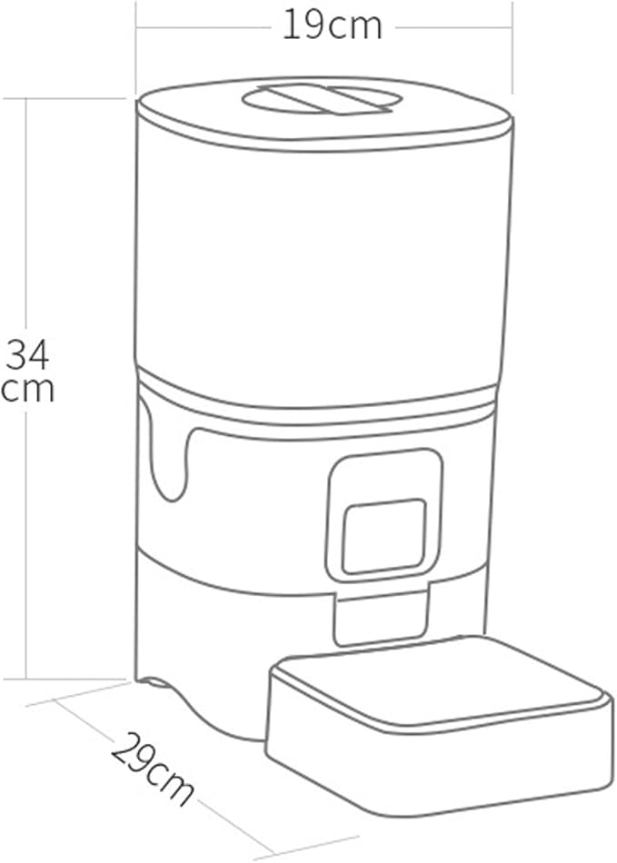 Pet Feeder White Pet Automatic Feeder Smart Cat and Dog Feeder 6l Food Storage Bucket Square Pets Supplies Compatible with Cats and Small Dogs Pets Supplies(Video Type)