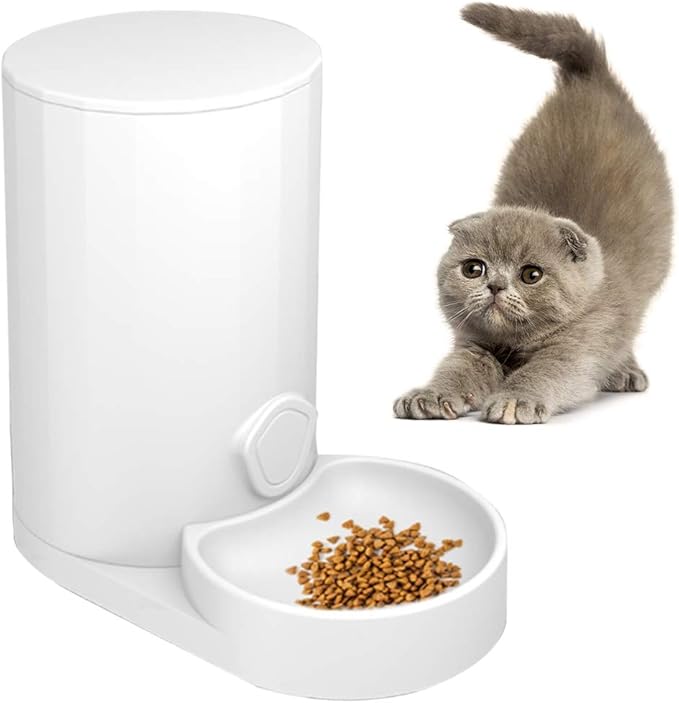 Lulu Home Pet Food Feeder, 2.5L Gravity Pet Feeder for Dogs Cats