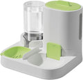 Automatic Pet Feeder Waterer, Cat Feeder, Dog Bowl, Removable Portable Water Dispenser, Green