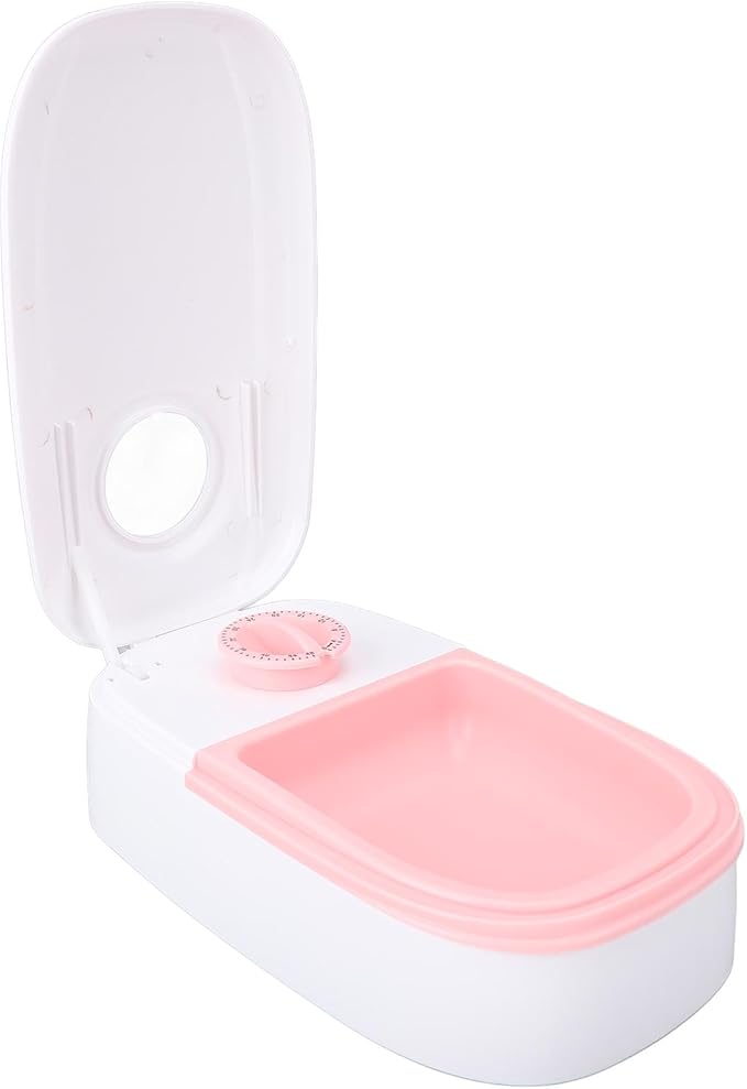 CHICIRIS Automatic Pet Feeder, Smart Timer Dry Wet Food Dispenser with Single Bowl Design for Dogs Small Medium Pets, Portion Control Freshness (Pink)