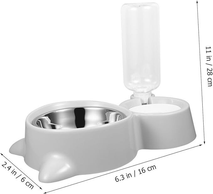 BESPORTBLE Pet Dog Food Bowl with Automatic Water Dispenser Dual Use Food Container for Pets Easy Design Capacity Portable Feeder