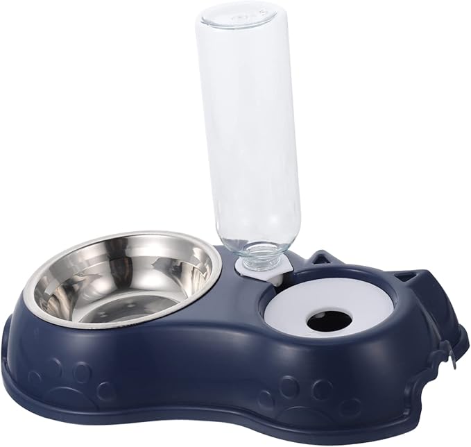 Milisten 1set Detachable Pet Feeder for Dogs and Cats Automatic Water and Food Dispenser Dual Bowl Design Base Safe for Pets