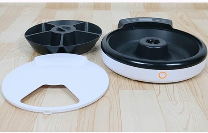 5 Meal White Plastic Automatic Feeder Dogs and Cats Automatic Timing Smart Feeder Dog Food Cat Food Machine Portable