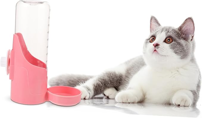 SUPVOX Pet Dog Water Feeder Automatic Hanging Drinking Device for Cats and Dogs Wear Resistant Puppy Feeder Easy to Secure Comfortable Angle for Drinking and Eating
