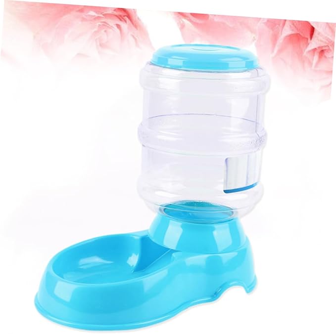 Automatic Pet Food and Water Dispenser Capacity Non-Skid Base Odorless Material for Cats and Dogs Blue Color for Safe Feeding