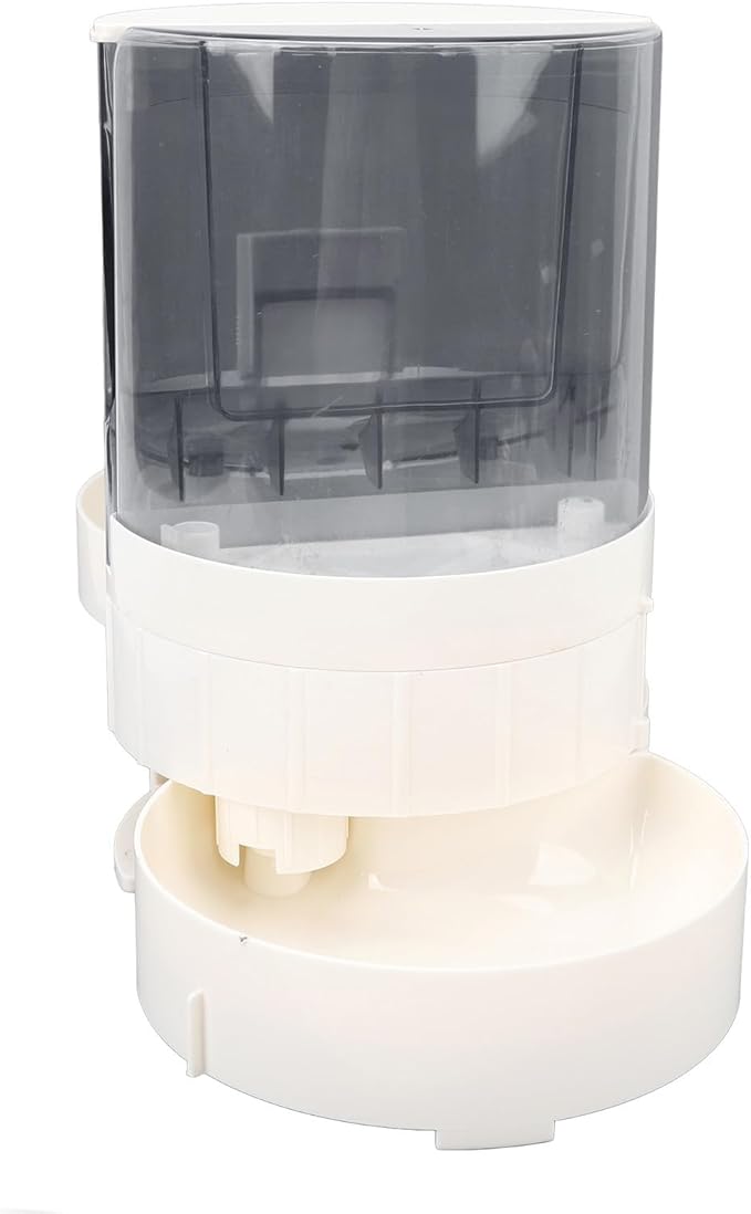 Automatic Cat Dog Feeder Double Layer Dry Wet Separate Rotating Storage Pet Water Dispenser Small Medium Pets (Grey)