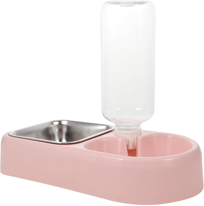 Toyvian Double Pet Water Feeding Bowl Automatic Pet Water Feeder for Cats and Dogs Creative Smooth Design Convenient and Practical Dispenser for Home and Shops