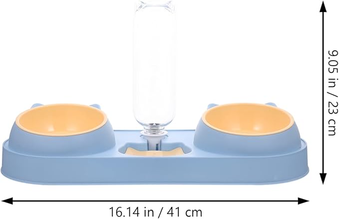 ibasenice Pet Feeder Automatic Cat Dog Feeder Elevated Food Bowls Pet Feeding Device Cat Food Bowl Water Dispenser