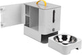 Automatic Cat Dog Food Dispenser, Large Capacity Spacious Storage Timed Auto Pet Feeder with Sealing Technology, for Home Outdoor Travel (Gray)