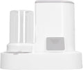 ANGGREK Cat Automatic Feeder Waterer Set, Large Capacity 2 in 1 Dog Feeder Waterer Set Easy Cleaning for Indoor (Grey)
