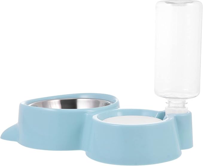 1pc Pet Drinking Bowl Automatic Feeder for Dogs Cats Dual-use Design Easy to Non-Tipping Compact for Water Food