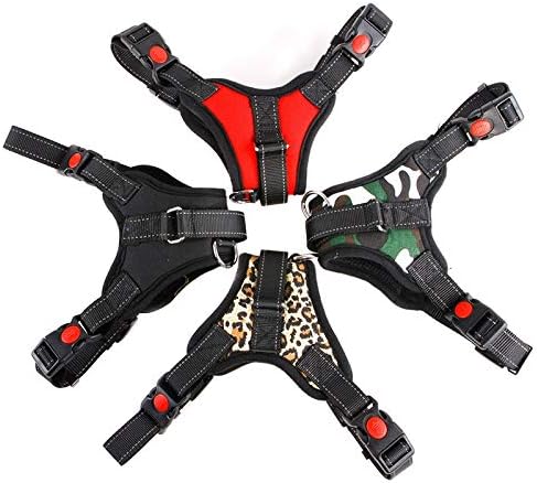 Nylon heavy-duty dog pet harness collar adjustable padded super large medium-sized small dog harness vest husky big dog product S 5