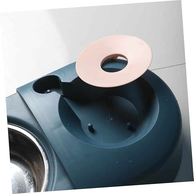 Automatic Dog and Cat Feeding Basin Water Bowl, Blue Pet Food Bowl with Spill-Proof Design for Indoor Use, Sturdy Plastic Pet Feeder Suitable for Dogs and Cats