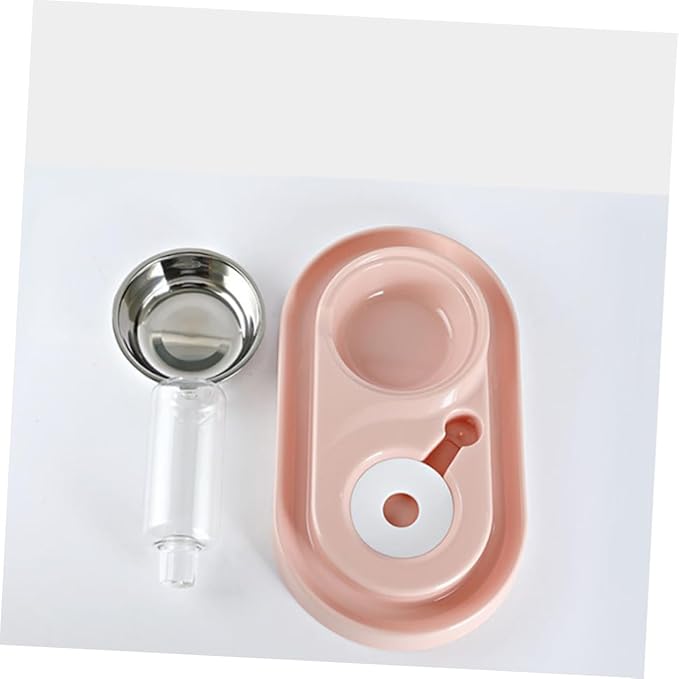 Automatic PET Water Feeder Dual-use Plastic Water Dispenser Stainless Steel Bowl for Dogs and Cats Small PET Drinking Station Easy to Clean and Install