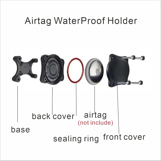 Personalized Flashing Night Dog Collar with Waterproof airtag Holder for Black Dog Night Walking (Blue, L(15.7-19.7"))