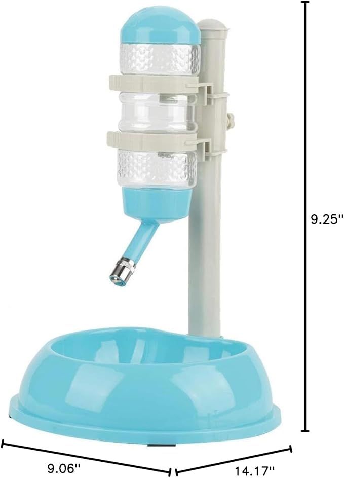 GLOGLOW Height Adjustable Pet Water Dispenser and Food Bowl Station, Automatic Dog Feeding System