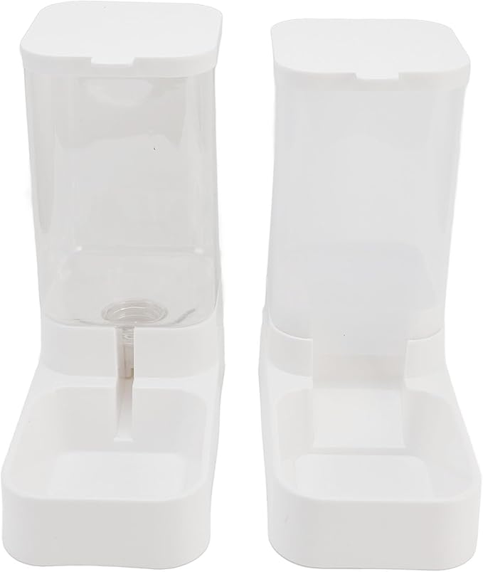 Automatic Pet Feeder and Water Dispenser, Gravity Food and Water Bowl Set with Non Slip Base for Small Medium Large Dogs Cats, 1 Gallon Capacity