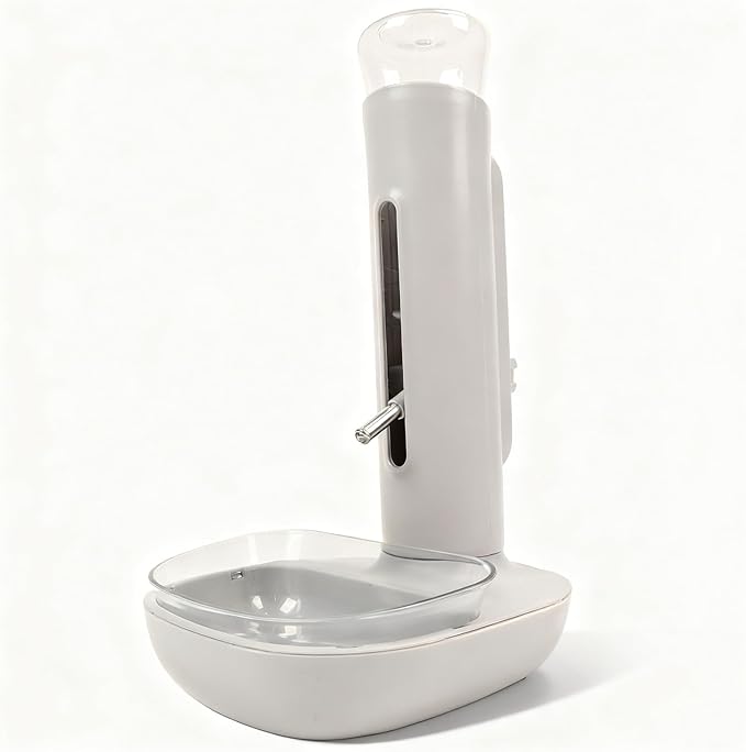 Dog Standing Water Dispenser Bowl 680ml, Automatic Pet Drinking Feeder, Adjustable Height - Non Materials, Anti Slip Design, Easy to Clean for Dogs and Cats