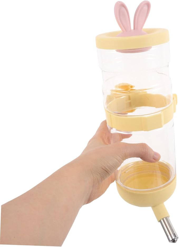 ibasenice Hanging PET Water Dispenser for Dogs and Cats 950ml No-Leak Drinking Bottle Cage Hook Automatic Water Feeder for Crates and Cages for Travel and Home Use