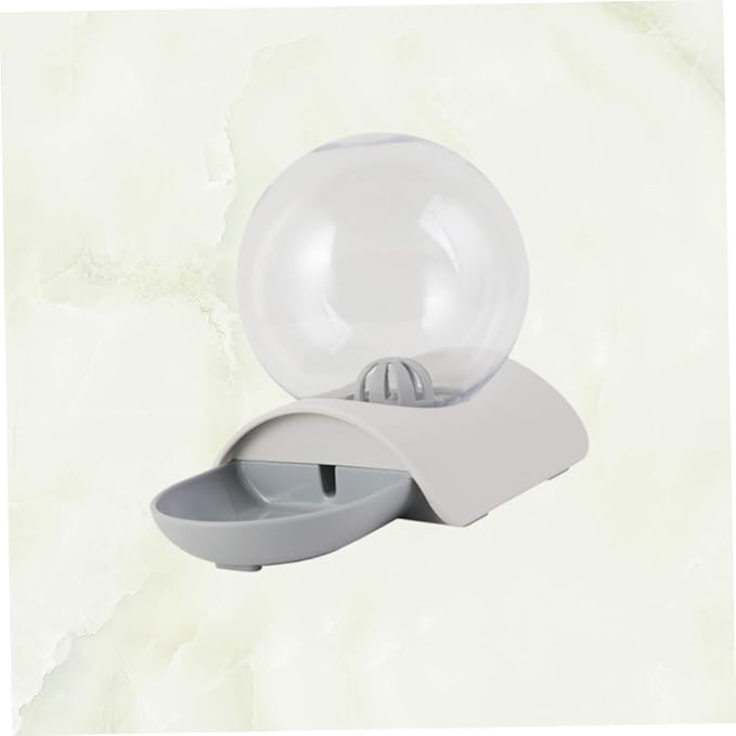 Pet Automatic Water Dispenser Grey Drinking Bowl for Cats Dogs Water Feeder Unique Design Spill-Resistant Engineering for Home Decor