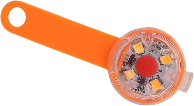 LED Dog Light Pendant, 3 Light Modes USB Rechargeable Large Capacity Battery for Pet Collar, Bag, Bike (Orange)