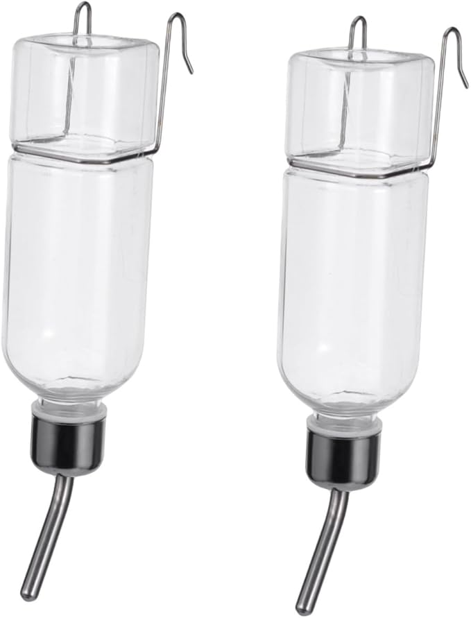 FRCOLOR 2pcs Automatic Feeder Water Dispenser Bottle for Cat Rabbit Bird Portable Pet Supplies