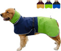 Waterproof Dog Winter Coat, Reflective Turtleneck Fleece Jacket with Snow Protection for Large Dogs, Cold Weather Pet Clothing (Green, 3XL)