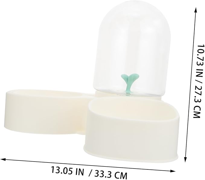 1pc Automatic Pet Water and Food Dispenser Feeder Smooth Design for Puppies and Kittens Keeps Room