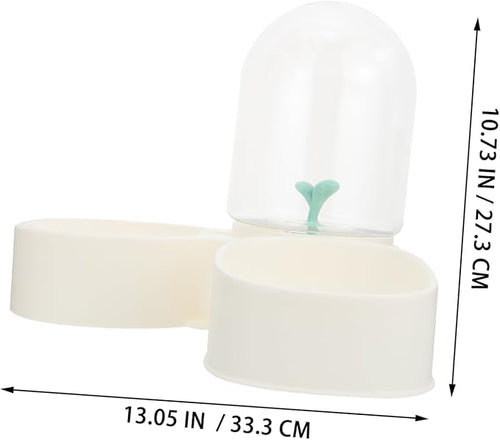 1pc Automatic Pet Water and Food Dispenser Feeder Smooth Design for Puppies and Kittens Keeps Room
