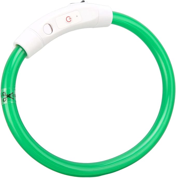 Light Up Dog Collar, Dog Collar Light LED Dog Collar Rechargeable Rechargeable Flash Dog Necklace Light in The Dark Dog Collar Lighted Dog Collar for Large Medium Small Dogs