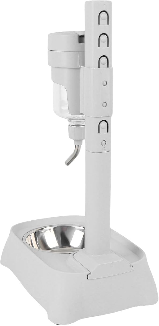 500ml Dog Standing Water Dispenser, Adjustable Height Stainless Steel Bowl, Automatic Feeder for Cat Dog, Enhances Home Decor, Prioritizes Pet Safety, Encourages Hydration