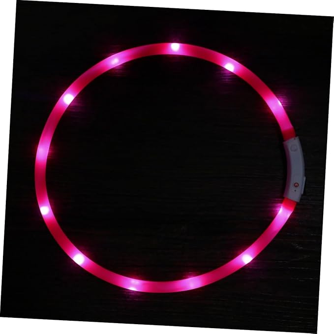 BESPORTBLE USB Rechargeable Led Night Dog Collar Pet Collar Light Modes for Safety During Glowing Flashing Accessory for Dogs