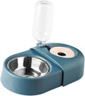 PRETYZOOM Automatic Dog and Cat Feeder with Water Dispenser Blue Non-Spill Pet Feeding Bowl for Small to Medium Pets
