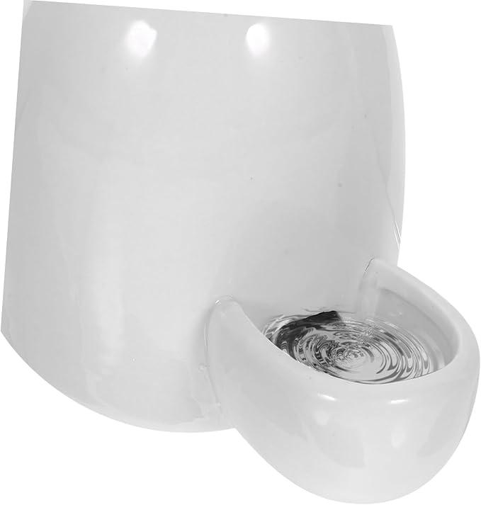 Happyyami Rabbit Drinking Bowl Small Animals Drinking Bowl Automatic Pet Rabbit Food Bowl Doggie Water Bottle Bunny Feeder Self-Dispensing Pet Supplies Automatic Drinking Fountain White Mini