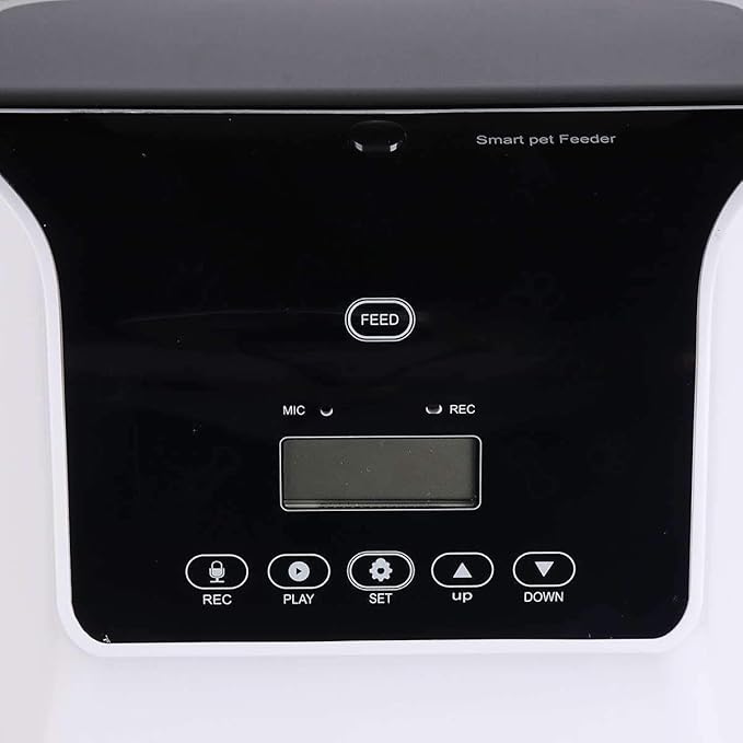 6l pet Feeder Dog Automatic Feeder Recorder and Speaker Timing Personalized 110240v Power Supply