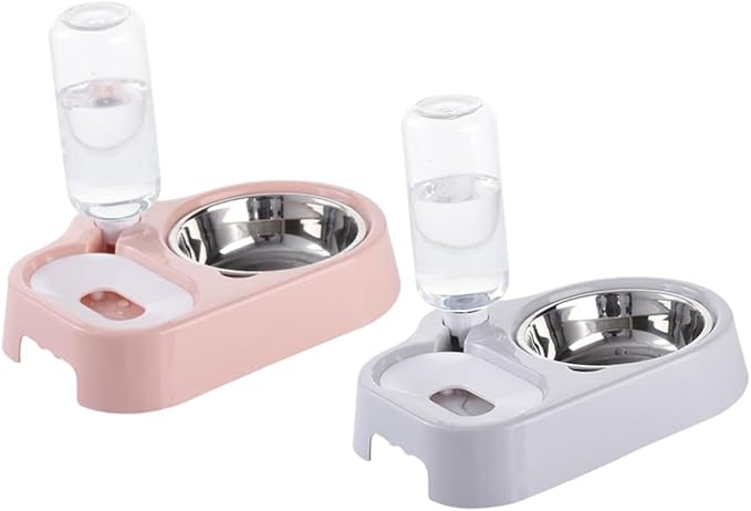 HANABASS Automatic Dog Water Bowl Elevated Pet Feeder Double Bowl Pet Water Feeder for Cats Dogs