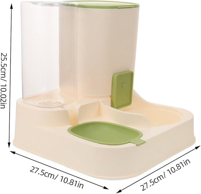 YARNOW Automatic Pet Water Dispenser Dog Cat Feeder Detachable Water Dispenser Large Capacity Fresh Dry and Wet Food Separation Easy Cleaning Sturdy Pp Material