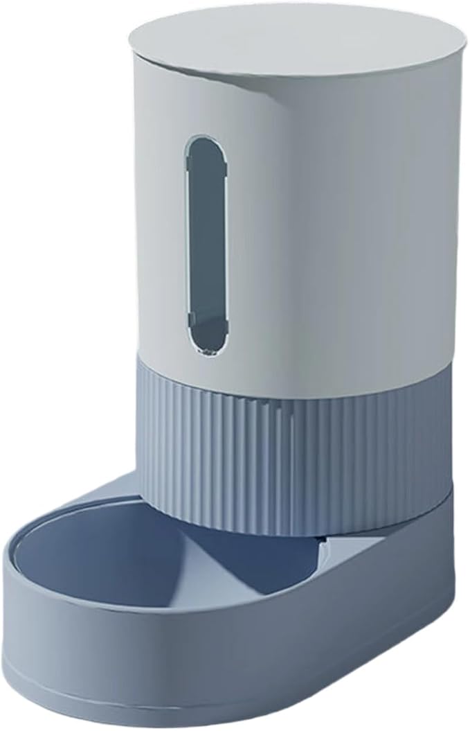 Automatic Pet Feeders with Removable Stainless Steel Bowls, Anti-Slip Base & Integrated Water Dispenser for Dogs Spill Elevated Bowl