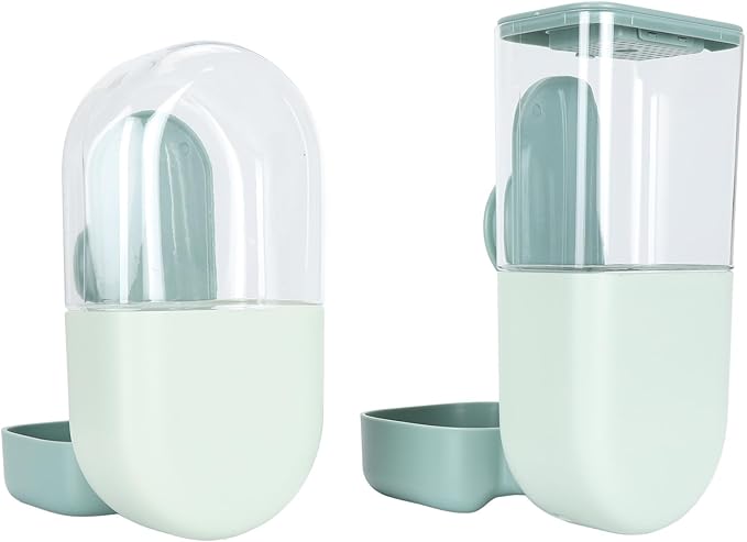 ANGGREK Waterer Set, Multipurpose Removable Reusable Automatic Pet Water Dispenser for Kennel for Small Pets (Green)
