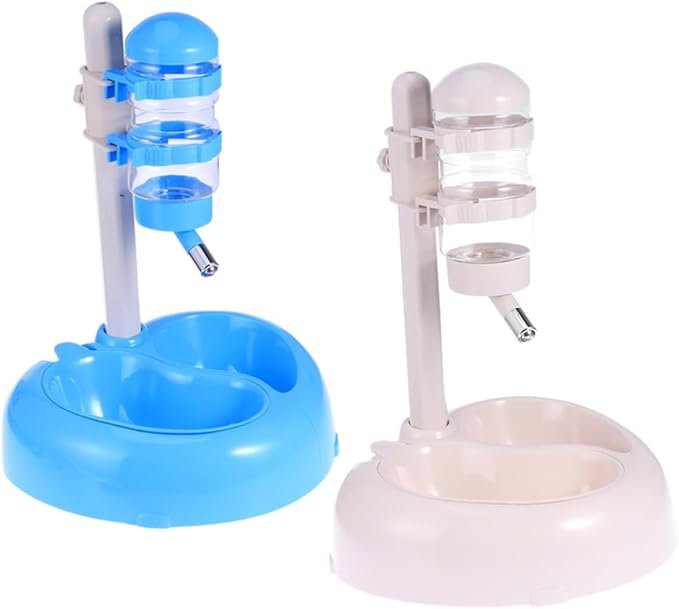 NOLITOY Pet Automatic Feeder White Wall-Mounted Drinking Fountain for Dogs and Cats Non- Design Easy to Height Automatic Water Dispenser for Pets